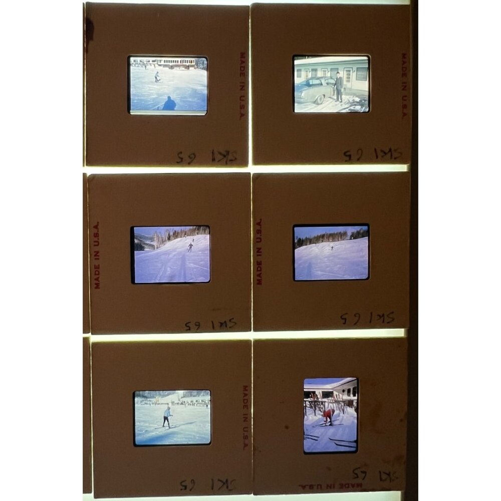 19 Vintage 1960s Mixed-Race Couple Ski Resort Photo Slides Leisure Collection - Picture 4 of 5